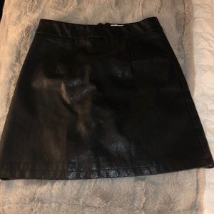 Black leather skirt